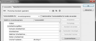 Tastaturbefehle Photoshop